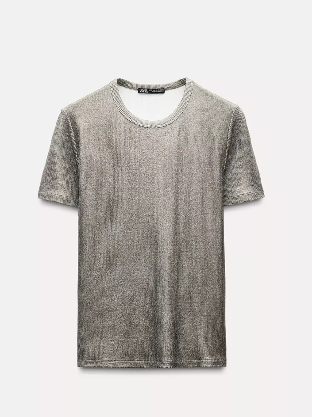 ZARA Metallic Ribbed Top